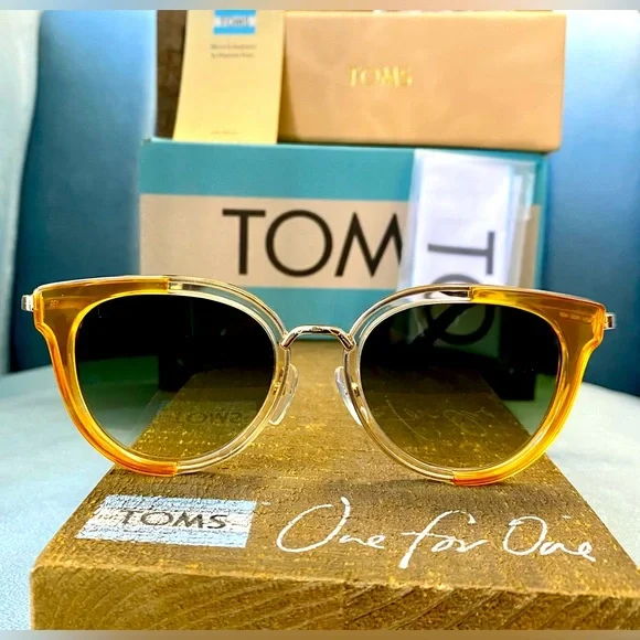 Toms | Accessories | Brand New Toms Rey Crystal Gold Cat Eye  display picture 2